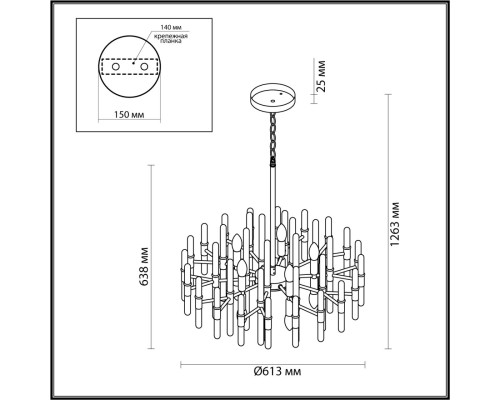 4988/10 HALL ODL22 387 золотой/стекло Люстра E14 10*40W STIKA