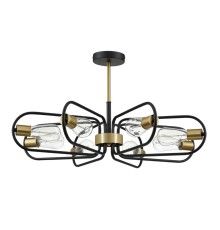 8058/8C COMFI LN24 черный, медь/ металл/ Люстра потолочная E27 8*60W 220V ALMIRA