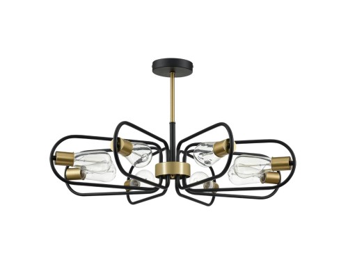 8058/8C COMFI LN24 черный, медь/ металл/ Люстра потолочная E27 8*60W 220V ALMIRA