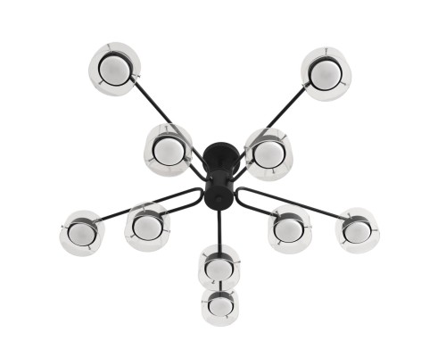 8349/10C COMFI черный/прозрачный, металл/стекло Светильник потолочный LED GX53 10*7W 220V NATALINA