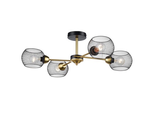 8247/4C COUNTY LN25 черный/бронза, металл Люстра потолочная Е27 4*60W 220V TUNARA