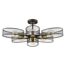 8153/6C COUNTY LN25 черный/медный, металл Потолочный светильник Е27 6*60W 220V VIVANA