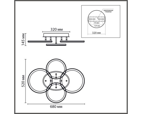8380/95CL LEDIO LN белый, металл/акрил Умная люстра потолочная с ПДУ и голосовым управлением LED 95W 3000-6500К 220V ALIS SMART