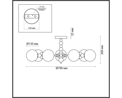 6525/7C MODERNI LN23 102 хром Люстра потолочная E14 7*40W 220V SUNDAY