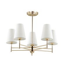 Люстра потолочная Lumion 4436/5C Doris золотой, белый E14 5*40 Вт