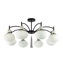 8273/8C NEOCLASSI черный/серый/белый, металл/керамика/стекло Люстра потолочная Е14 8*40W 220V GLORIYA