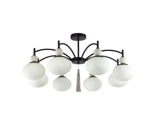 8273/8C NEOCLASSI черный/серый/белый, металл/керамика/стекло Люстра потолочная Е14 8*40W 220V GLORIYA