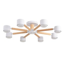 8306/8C COMFI белый, дерево/металл Светильник потолочный GX53 LED 8*7W 220V VUDI