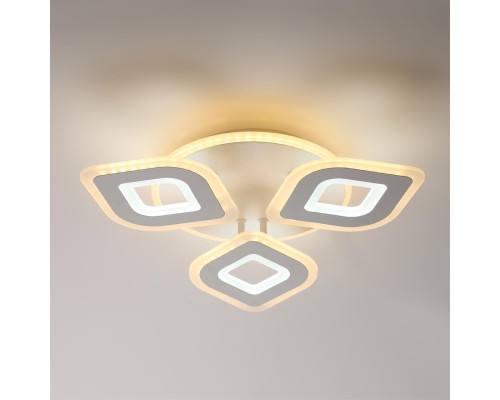 8255/62CL LEDIO LN 000 белый, металл/акрил Светильник потолочный с ПДУ LED 62W+подсветка 220V VIKKI