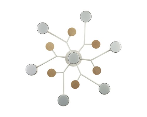 8195/7C COMFI LN25 белый, металл/дерево/пластик Потолочный светильник LED GX53 7*9W 220V RONDO