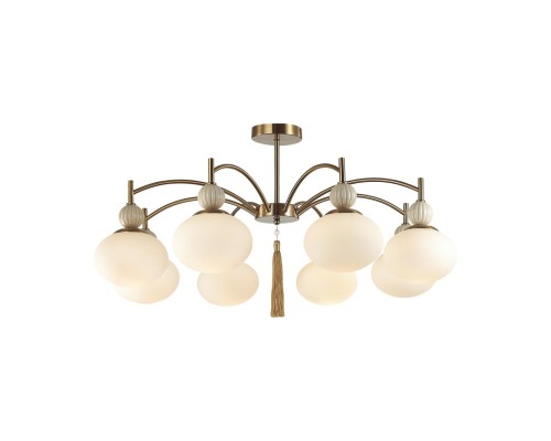 8272/8C NEOCLASSI LN26 039 латунь/бежевый/белый, металл/керамика/стекло Люстра потолочная Е14 8*40W 220V GLORIYA