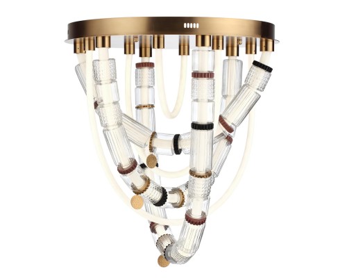 5455/80CL L-VISION ODL_EX26 043 сатин.латунь/терракот/черный Люстра потолочная LED 80W 4000K COLLIER