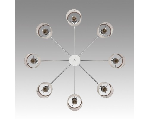 6585/8 MODERNI LN24 хром/бежевый, металл/текстиль, стекло Люстра подвесная E14 8*40W 220V ARNIKA