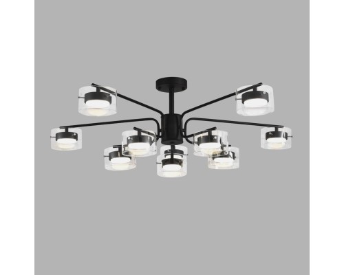 8349/10C COMFI черный/прозрачный, металл/стекло Светильник потолочный LED GX53 10*7W 220V NATALINA