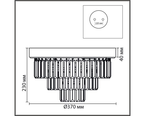 8266/4C CLASSI LN26 хром/хрусталь металл/прозрачный Люстра потолочная Е14 4*40W 220V ZAHA