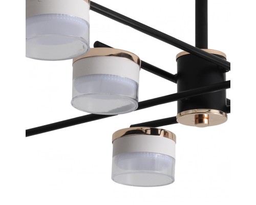 8403/8C COMFI LN 000 черный/золотой, металл/акрил Светильник потолочный GX53 LED 8*7W 220V CHARLY