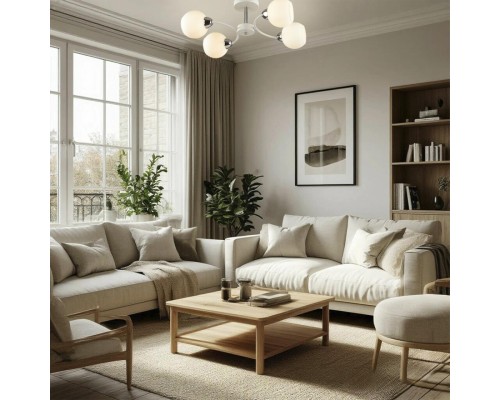 5647/4C COMFI LN23  белый, хром Люстра потолочная E27 4*60W 220V KODI