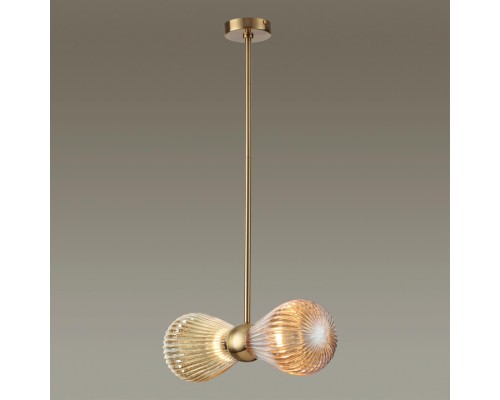 5402/2 MODERN ODL_EX23 000 золотой/янтарный/металл/стекло Подвес E14 2*40W ELICA