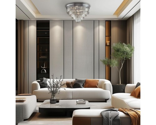 8266/8C CLASSI LN26 хром/хрусталь металл/прозрачный Люстра потолочная Е14 8*40W 220V ZAHA