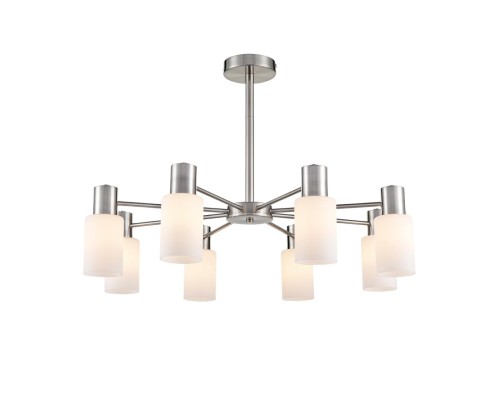 8099/8C COMFI LN25 никель/белый металл/стекло Люстра потолочная Е14 8*40W 220V MAVE