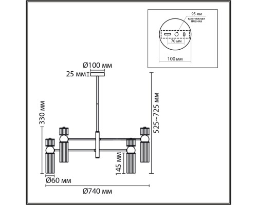 8277/8 MODERNI LN26 164 сатин никель/прозрачный, металл/стекло Люстра Е14 8*40W 220V DENVER
