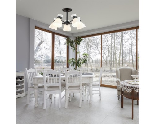 4534/5C COMFI LN21 056 черный Люстра потолочная E27 5*60W 220V WILMA