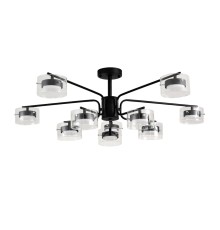 8349/10C COMFI черный/прозрачный, металл/стекло Светильник потолочный LED GX53 10*7W 220V NATALINA