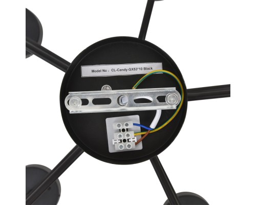 8349/10C COMFI черный/прозрачный, металл/стекло Светильник потолочный LED GX53 10*7W 220V NATALINA