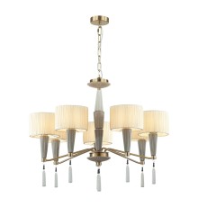 5403/7 CLASSIC ODL_EX23 33 бронзовый/светло-коричневый/кремовый металл/керамика/ткань Люстра E14 7*40W LATTE