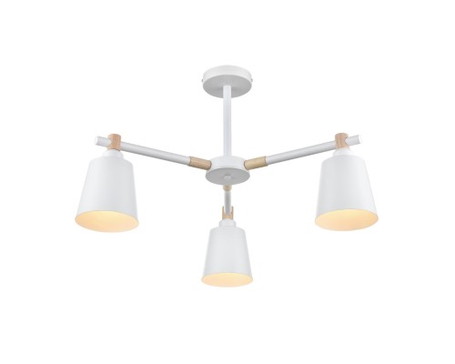 8097/3C MODERNI LN25 белый/белый металл, дерево/металл Люстра потолочная Е27 3*60W 220V ROSALINA