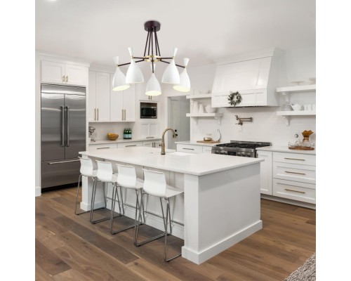 4494/5C MODERNI LN21 139 Белый, черный, золотой Люстра потолочная E14 5*60W 220V OLIVER