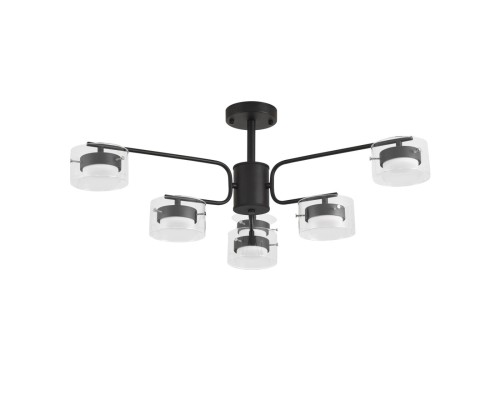 8349/6C COMFI черный/прозрачный, металл/стекло Светильник потолочный LED GX53 6*7W 220V NATALINA
