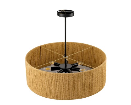 8286/7 ECO LN26 321 черный/коричневый, металл/веревка/стекло Люстра потолочная Е14 7*40W 220V SILVANA