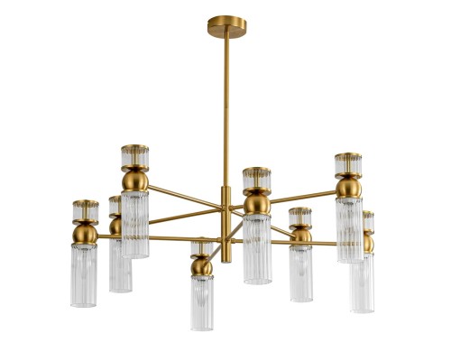 8276/8 MODERNI латунь/прозрачный, металл/стекло Люстра Е14 8*40W 220V DENVER