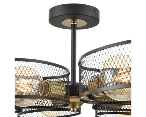 8153/6C COUNTY LN25 черный/медный, металл Потолочный светильник Е27 6*60W 220V VIVANA