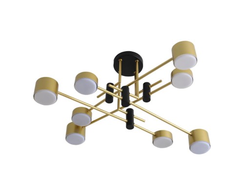 8404/8C COMFI LN 000 черный/золото, металл/пластик Светильник потолочный GX53 LED 8*7W 220V DIZZY