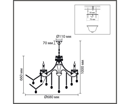8346/7 CLASSI бронза/прозрачный, металл/хрусталь Люстра потолочная E14 7*40W 220V LUINA
