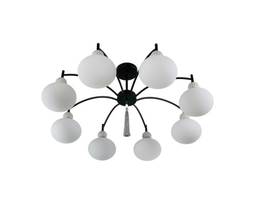 8273/8C NEOCLASSI черный/серый/белый, металл/керамика/стекло Люстра потолочная Е14 8*40W 220V GLORIYA