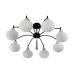 8273/8C NEOCLASSI черный/серый/белый, металл/керамика/стекло Люстра потолочная Е14 8*40W 220V GLORIYA