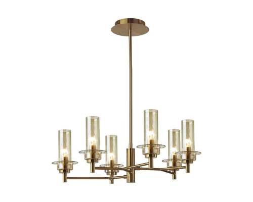 6554/6C CLASSI LN24 бронза/коньячный/металл/стекло Люстра потолочная E14 6*40W 220V MADONNA