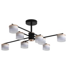 8403/8C COMFI LN 000 черный/золотой, металл/акрил Светильник потолочный GX53 LED 8*7W 220V CHARLY