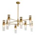 8276/8 MODERNI латунь/прозрачный, металл/стекло Люстра Е14 8*40W 220V DENVER
