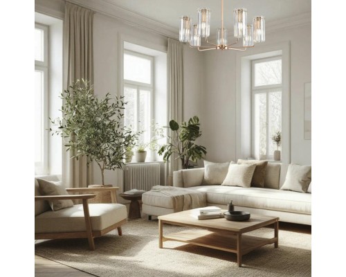 8347/7 CLASSI золото/прозрачный, металл/хрусталь Люстра потолочная E14 7*40W 220V FAVLA