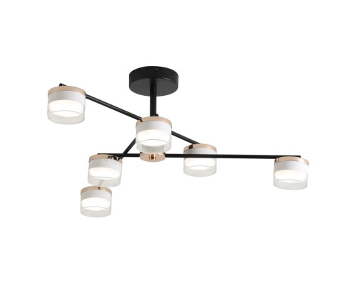 8403/6C COMFI LN 000 черный/золотой, металл/акрил Светильник потолочный GX53 LED 6*7W 220V CHARLY