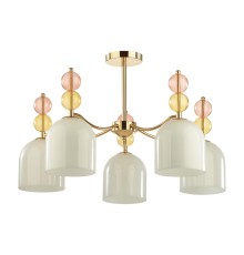 Люстра потолочная Lumion 4589/5C MODERNI LN22 127 золотой E27 5*40W 220V GILLIAN