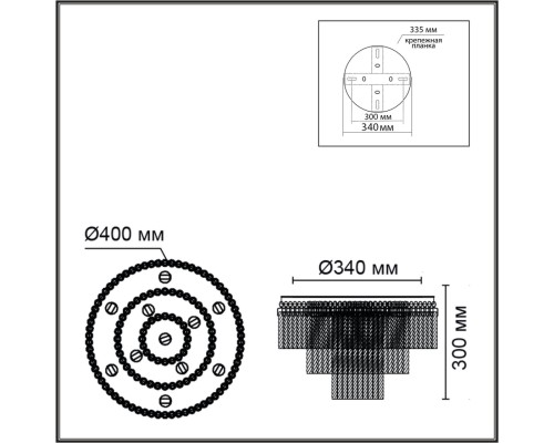 6576/11CR CLASSI LN24 черный/прозрачный/металл/стекло Люстра потолочная G9 11*20W 220V SPIRALS