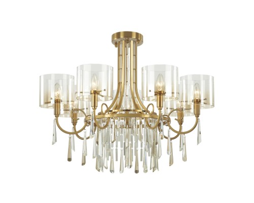 4886/7 HALL ODL_EX23 41 бронзовый/янтарн./металл/стекло Люстра E14 7*40W NICOLE