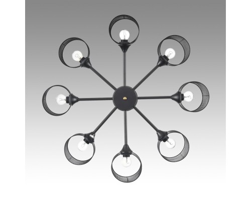 8238/8C COUNTY LN25 черный, металл Люстра потолочная Е27 8*60W 220V TIDINA