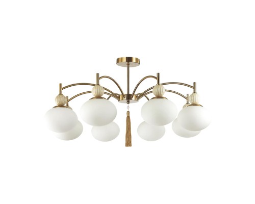 8272/8C NEOCLASSI LN26 039 латунь/бежевый/белый, металл/керамика/стекло Люстра потолочная Е14 8*40W 220V GLORIYA