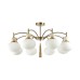 8272/8C NEOCLASSI LN26 039 латунь/бежевый/белый, металл/керамика/стекло Люстра потолочная Е14 8*40W 220V GLORIYA